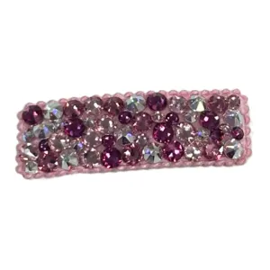 Bari Lynn All Over Swarovski Crystal Snap Clip - Pinks