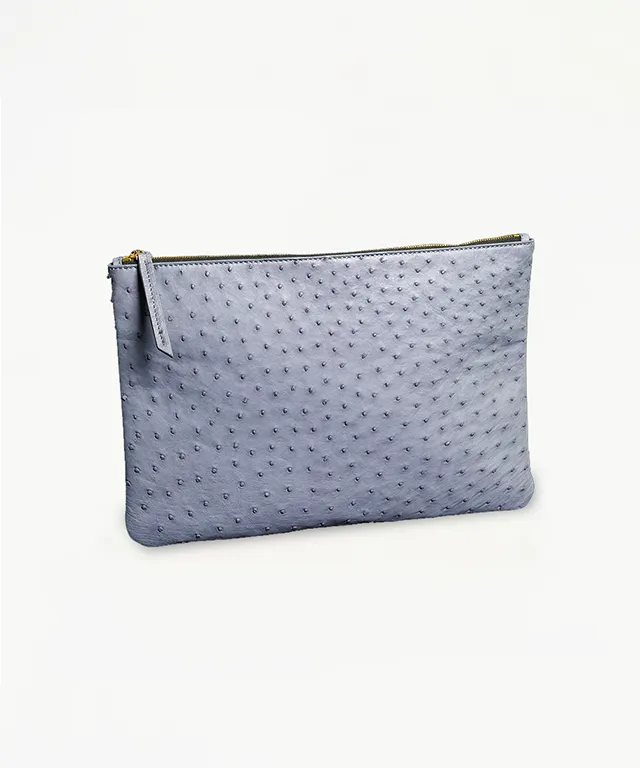 Baron Ostrich Clutch Bag - 2 colors