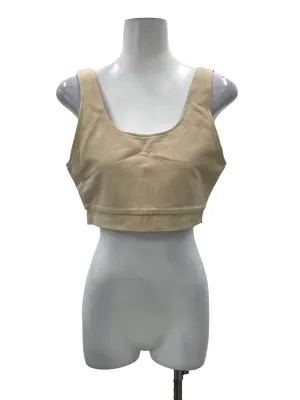 Beige Two Way Crop Top