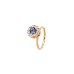 Beirut Rosace Ring Blue Sapphire - Diamonds