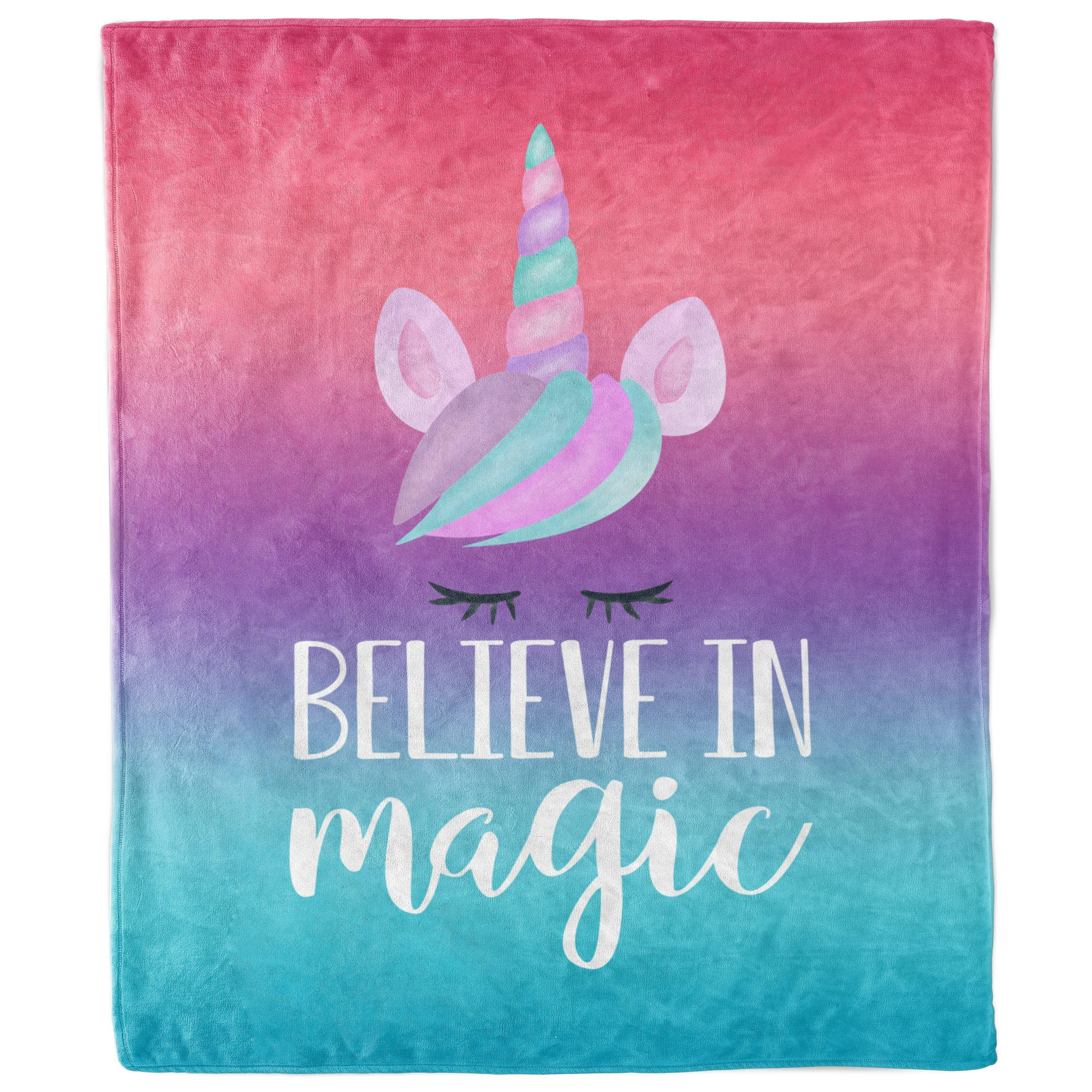 Believe in Magic Unicorn Blanket