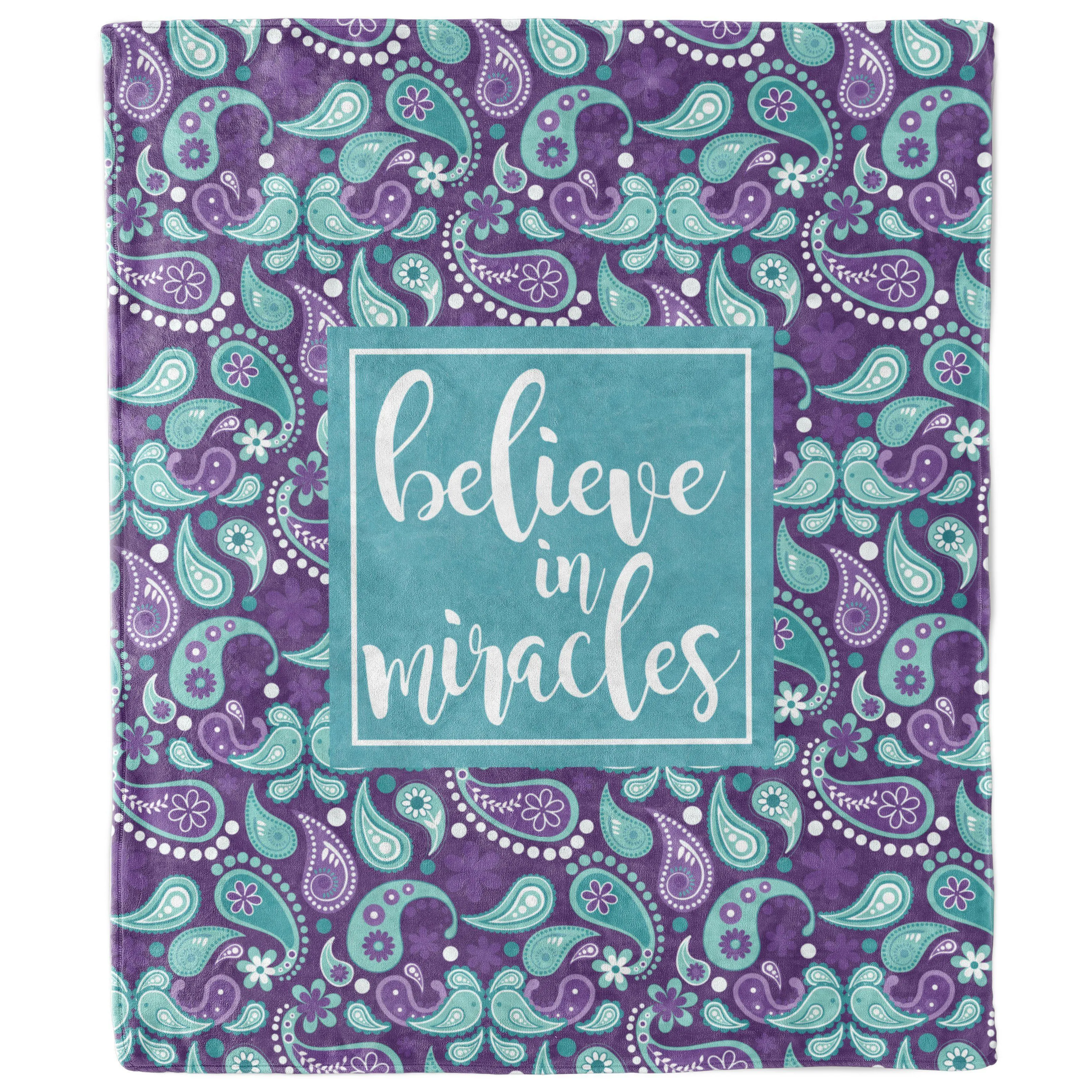 Believe in Miracles Paisley Blanket