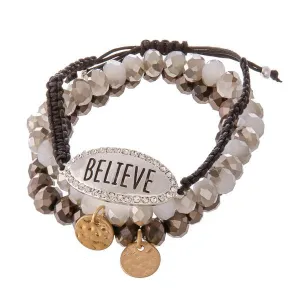 Believe Inspirational Bracelet Set