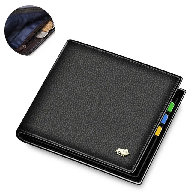 BISON DENIM 100% Cowhide Leather Wallet