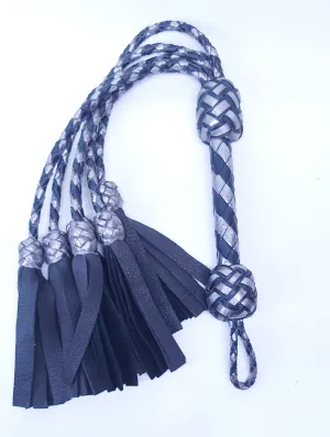 Black and Silver Deerskin Thumper- Made to Order