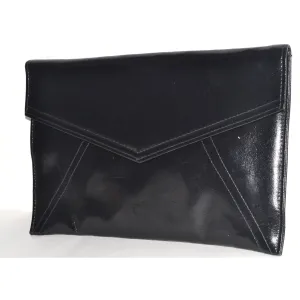 Black Envelope Clutch Purse By Lord & Taylor