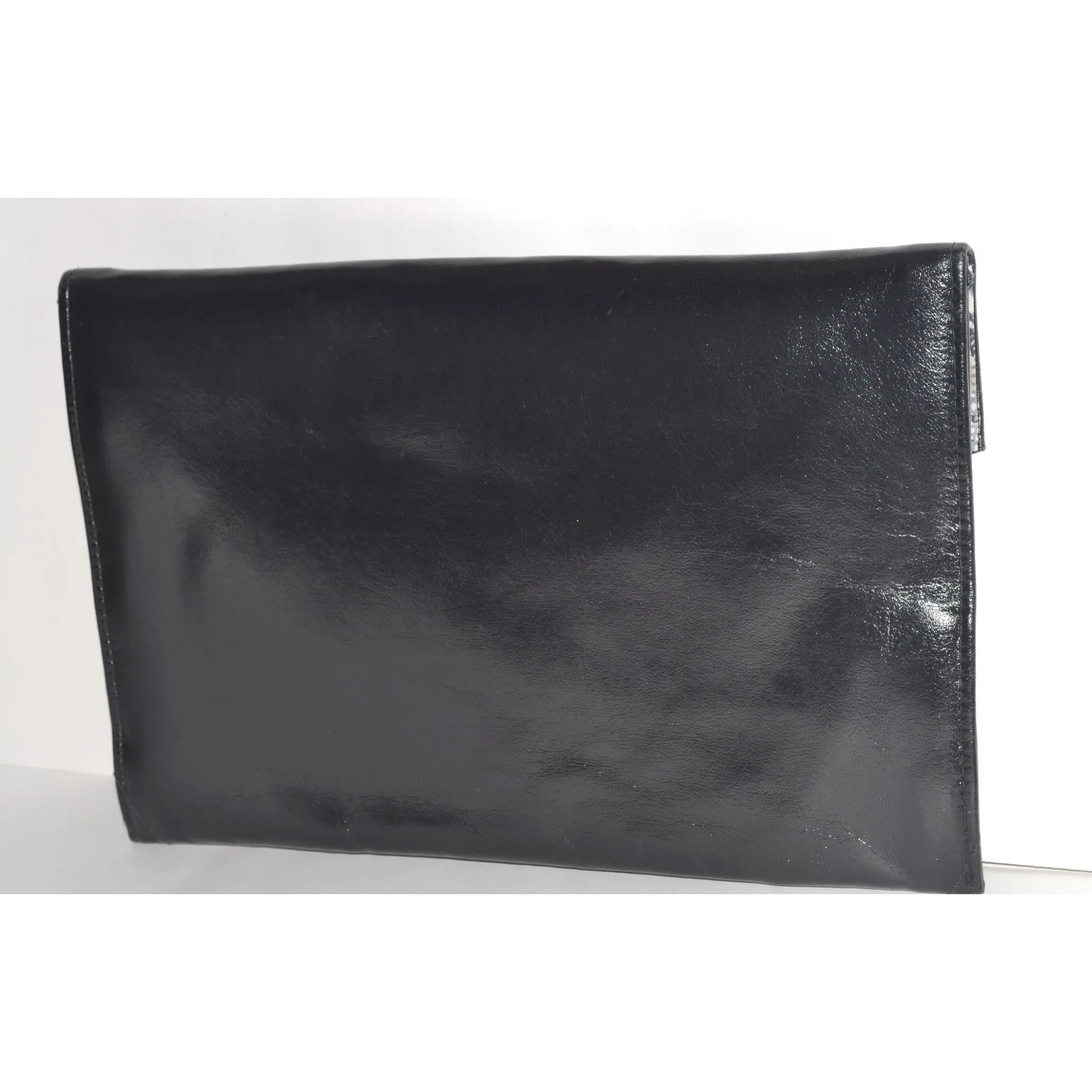 Black Envelope Clutch Purse By Lord & Taylor