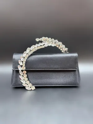 Black Rhinestone Top Handle