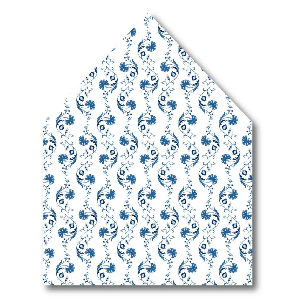 Blue Scallop Envelope Liner