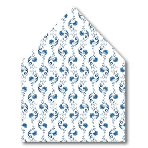Blue Scallop Envelope Liner