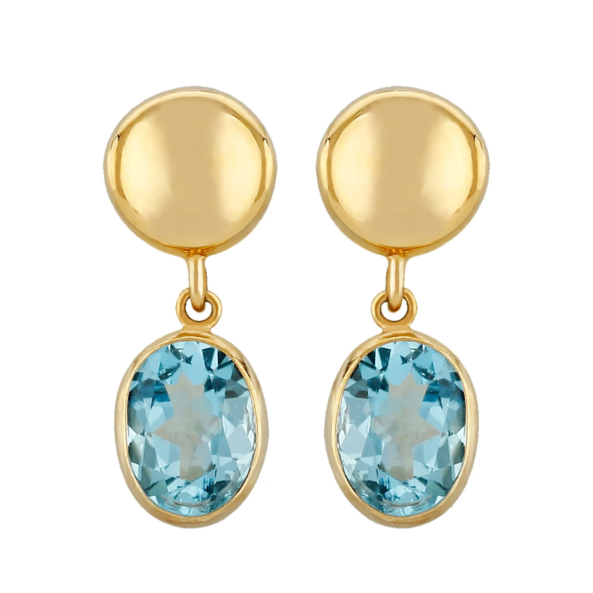 Blue Topaz Dangle Earrings
