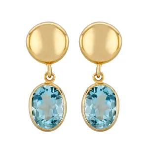 Blue Topaz Dangle Earrings