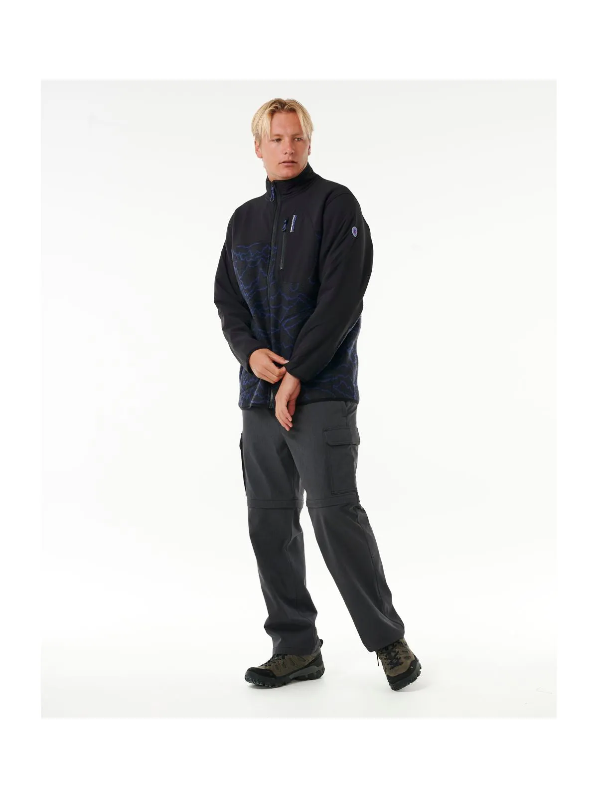 Bluza RIP CURL Anti Series Search Zip Crew czarny