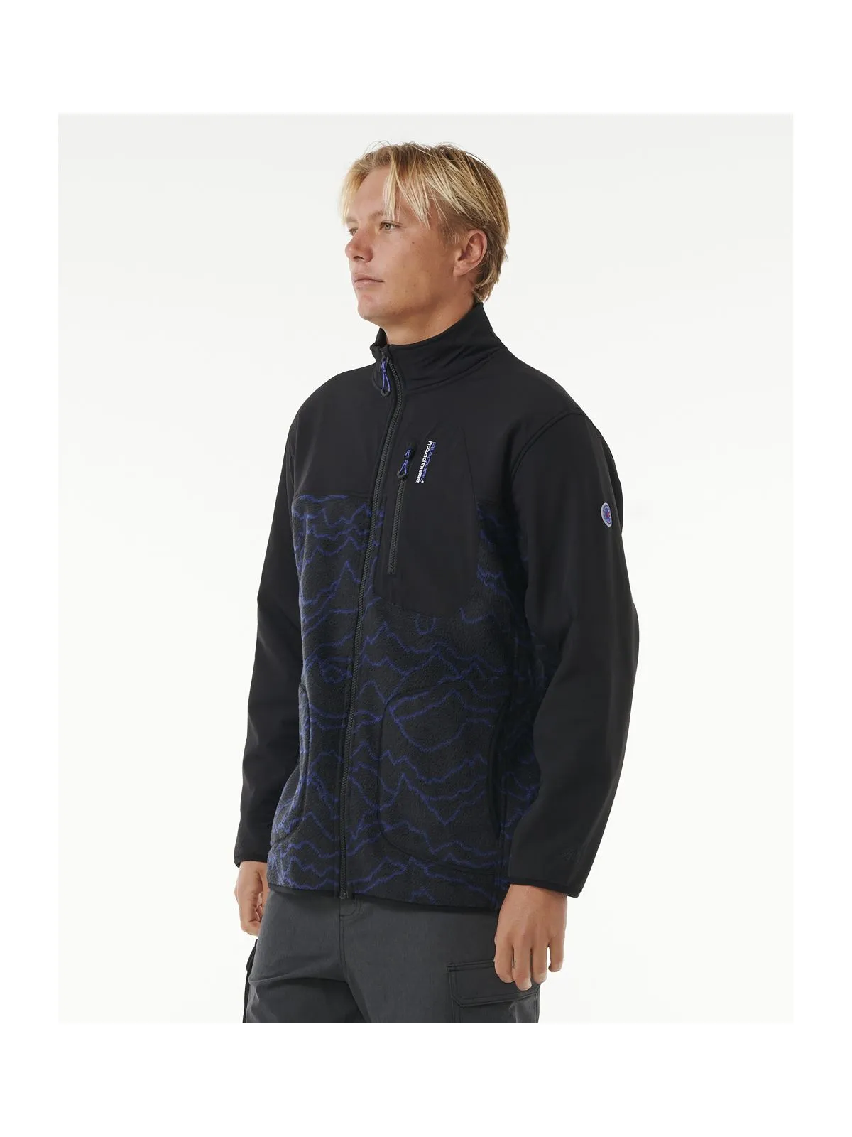 Bluza RIP CURL Anti Series Search Zip Crew czarny