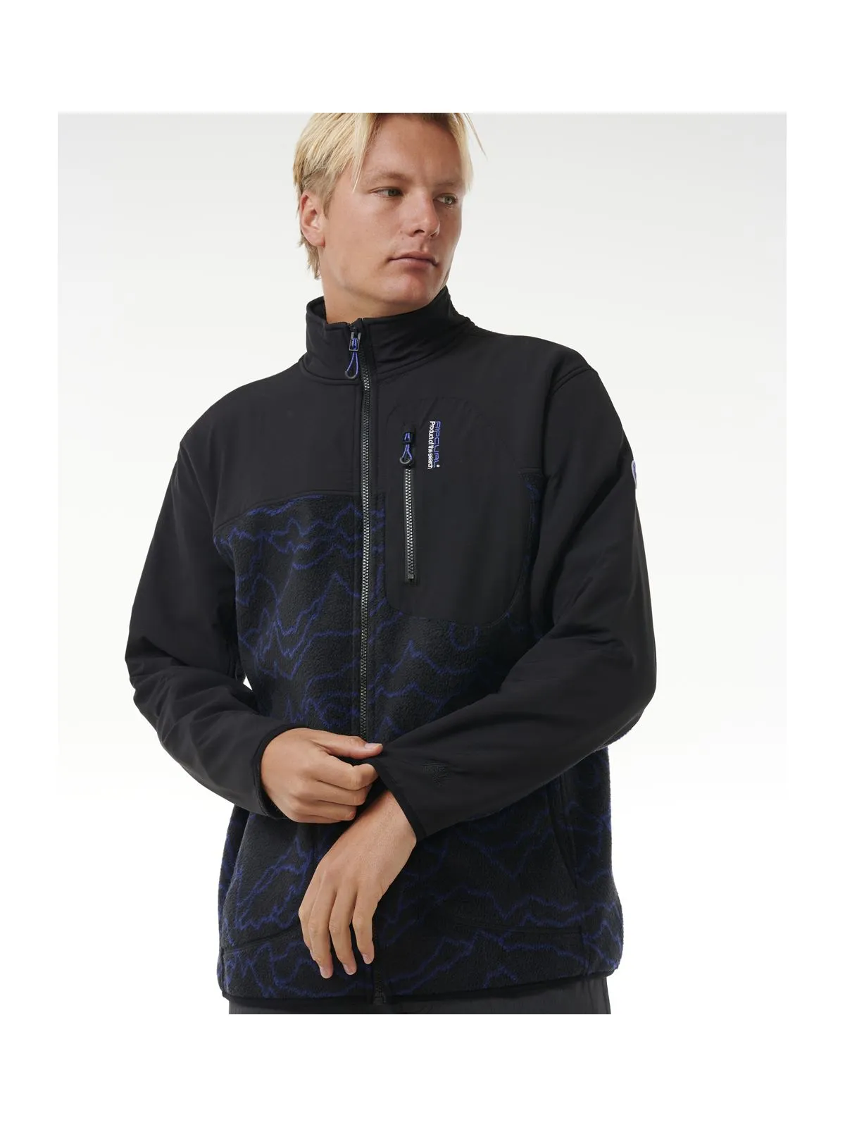 Bluza RIP CURL Anti Series Search Zip Crew czarny