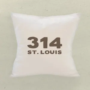 Bold Area Code and City Custom - Square Canvas Pillow