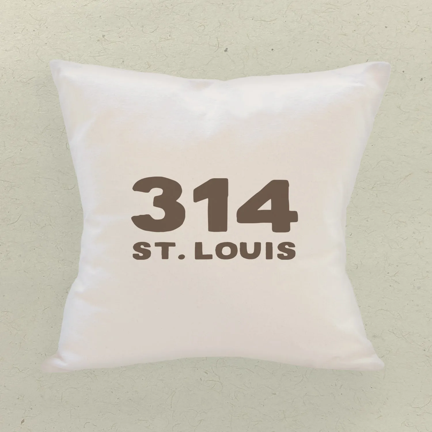 Bold Area Code and City Custom - Square Canvas Pillow