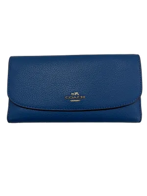 Bright Mineral Blue Checkbook Wallet