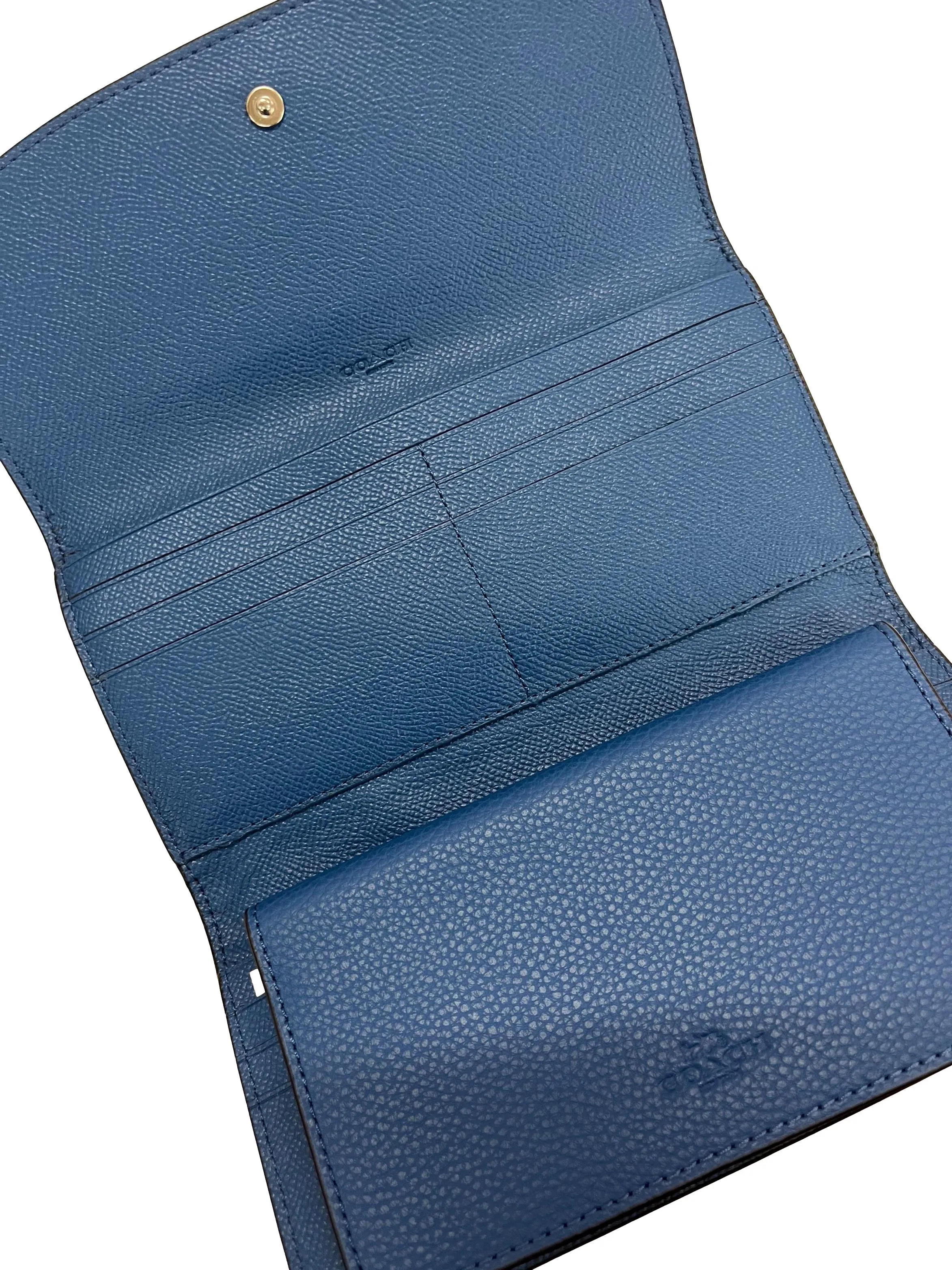 Bright Mineral Blue Checkbook Wallet