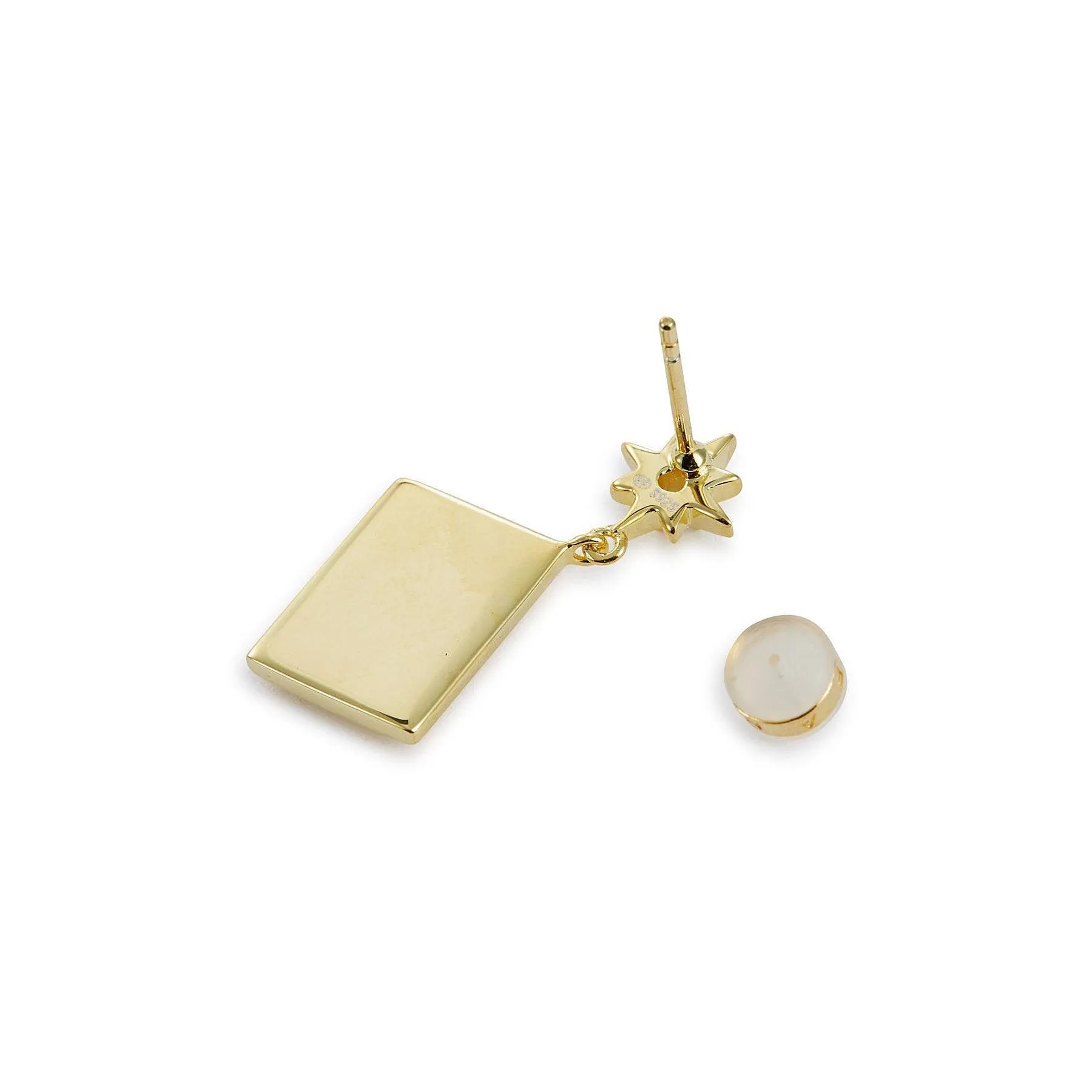 Bright Star Envelope Silver Drop Earrings
