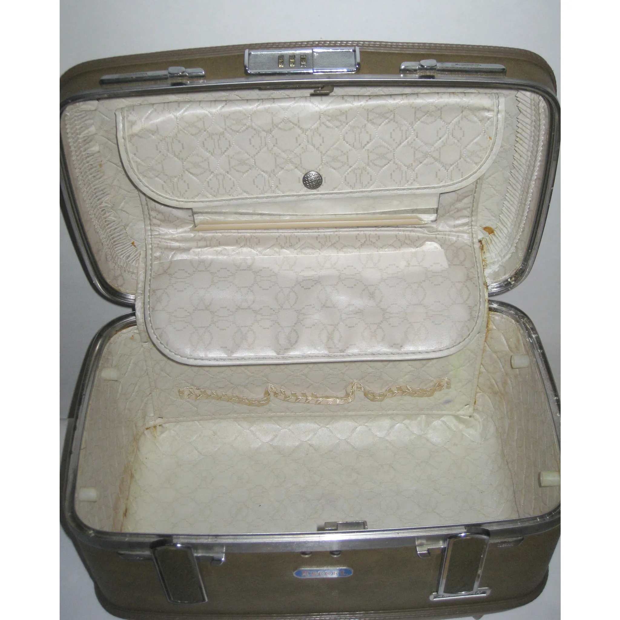 Brown Combination Lock Train Case By Escort