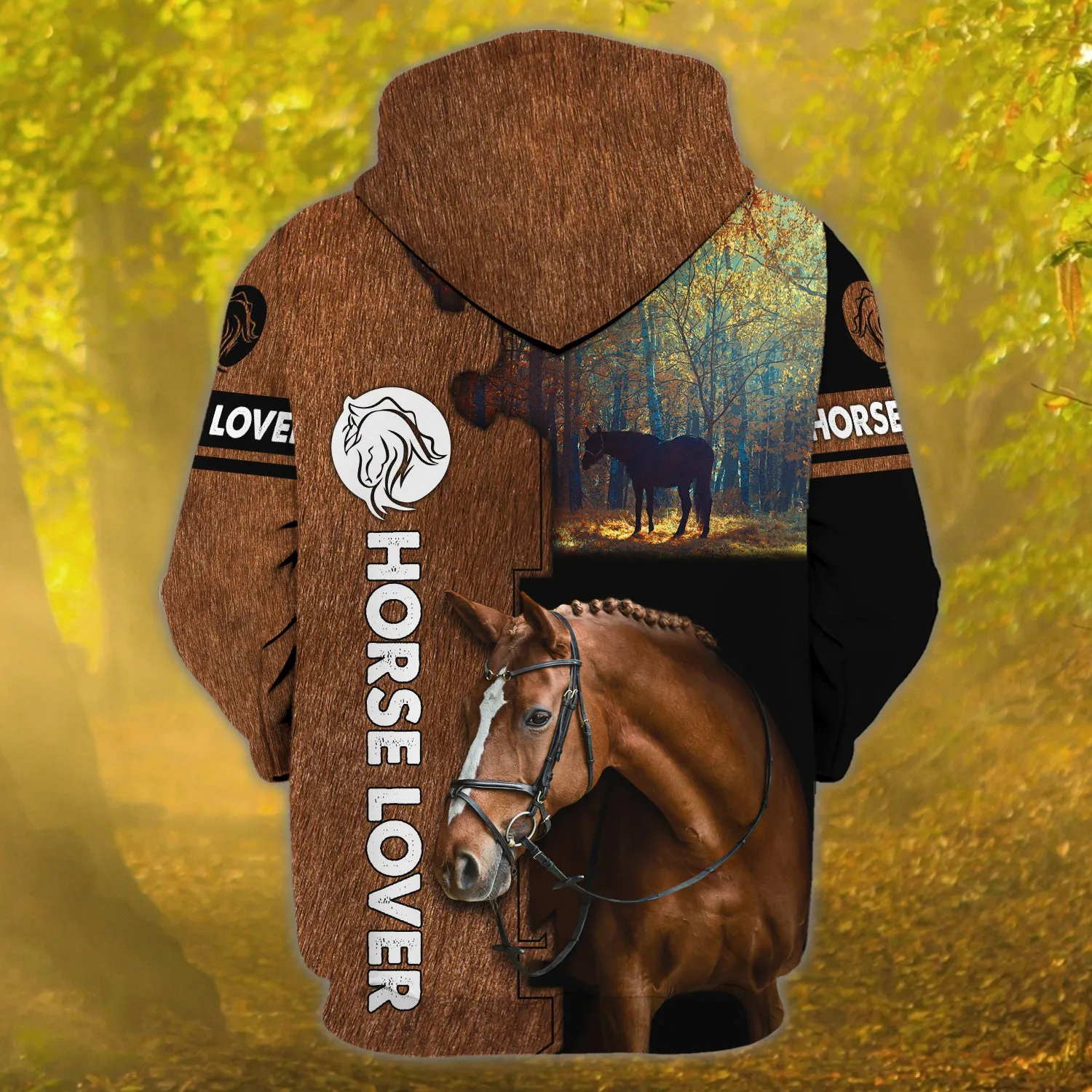Brown Horse - Personalized Name 3D Zipper Hoodie - Nt168 - Loop - Ct260