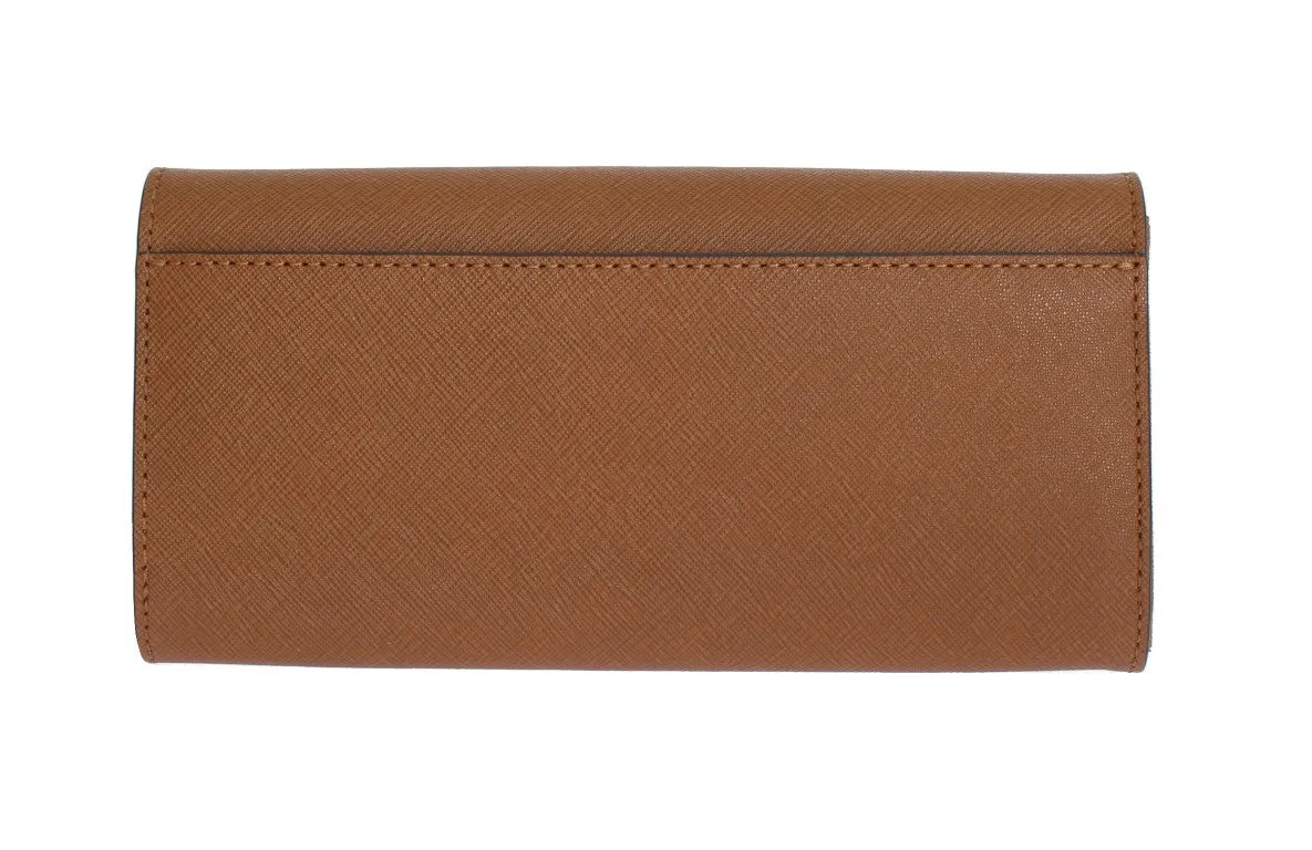 Brown JET SET TRAVEL Carryall Leather Wallet