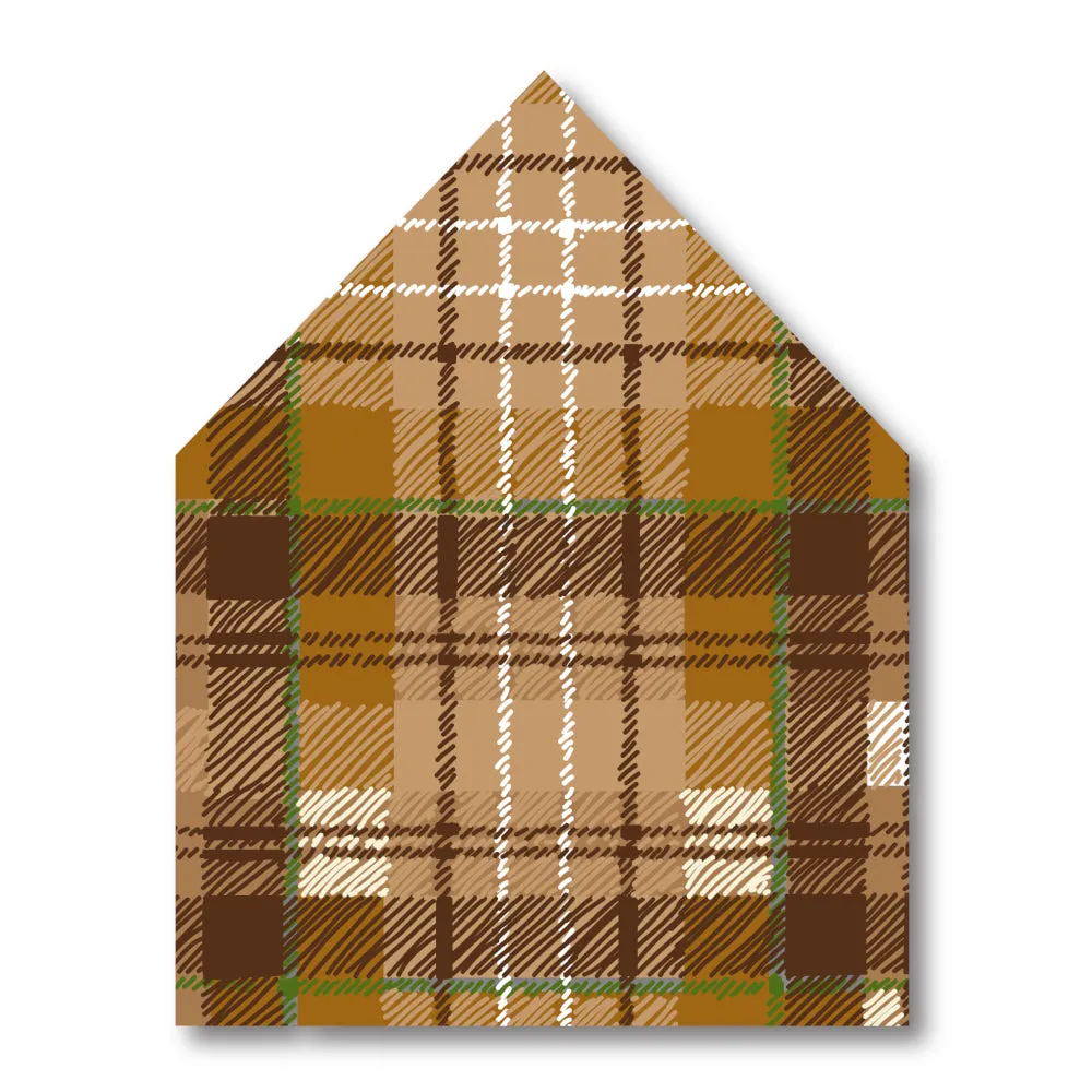 Brown Plaid Envelope Liner