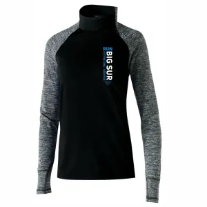 BSIM Women's Shoulder-Zip 1/4 Zip -Black/Carbon- LCP