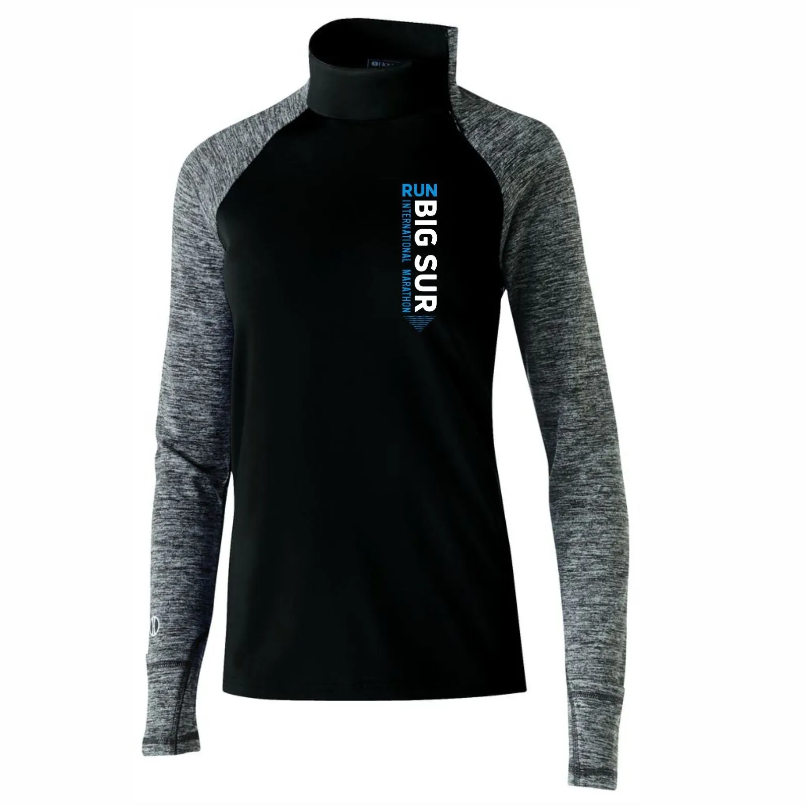 BSIM Women's Shoulder-Zip 1/4 Zip -Black/Carbon- LCP