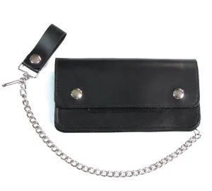 BT401-23  8” Trucker Wallet- Black Veg Tan