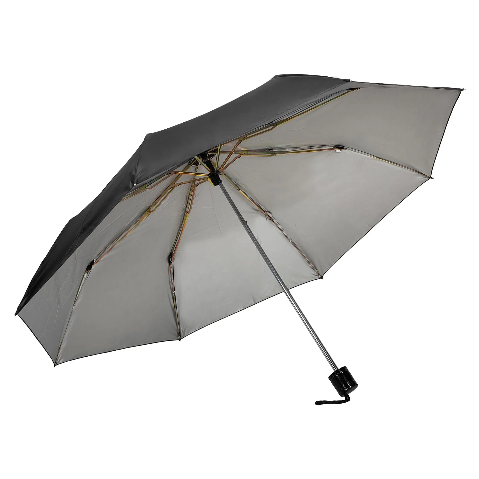 BTfash Round Handle 3 Fold Small size Black Titus Portable Umbrella for Men Women & Kids | UV Protection, Waterproof, Rain, Sunlight Protection | Pack of 1