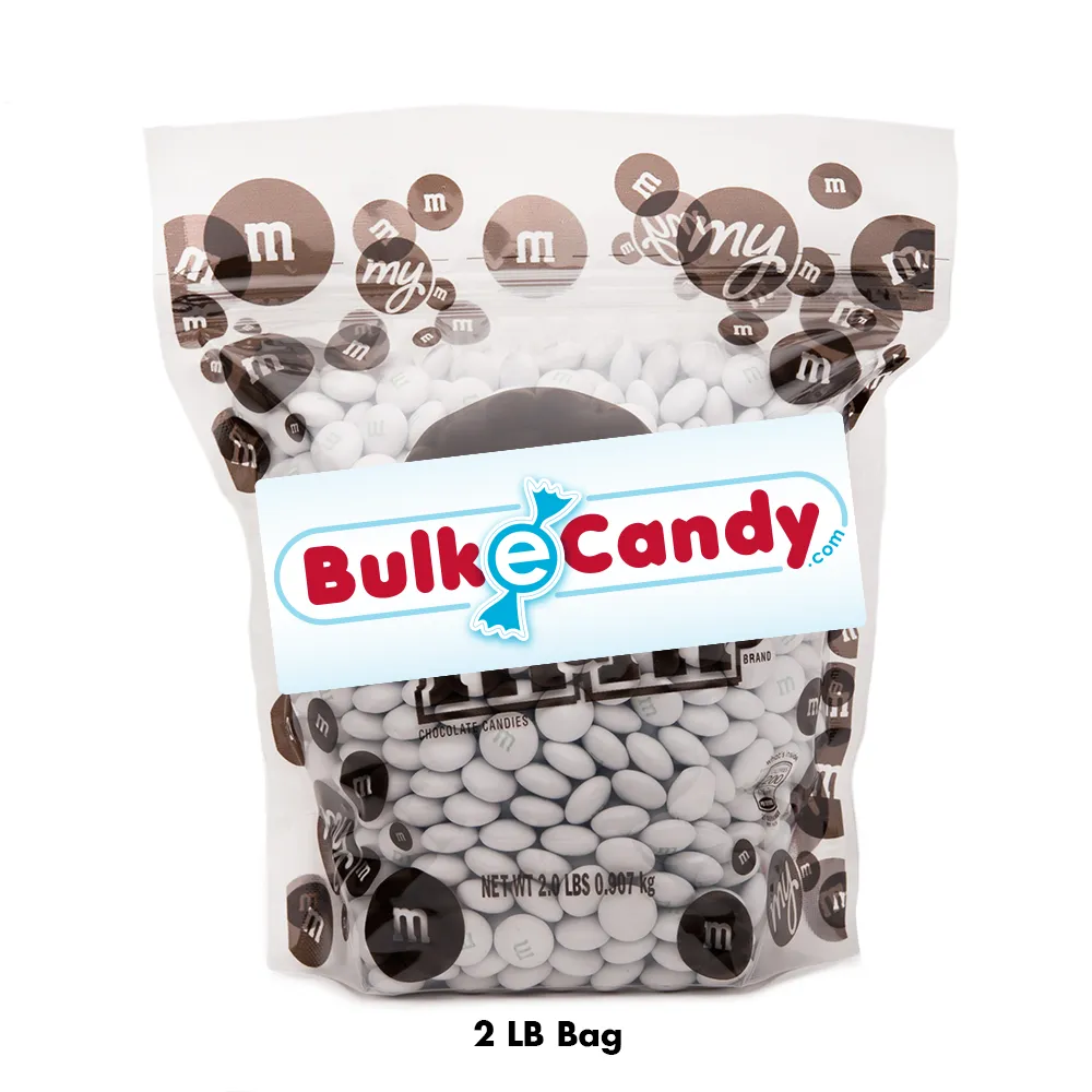 Bulk White M&M's 2pounds M&M Colorworks