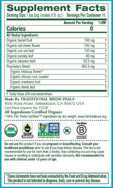 [Bundle Of 4] Traditional Medicinals Weightless Cranberry, 16 bags Exp: 03/25