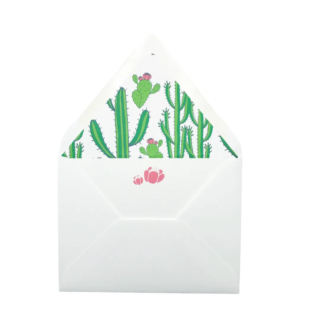 Cactus Card Set with lined envelopes