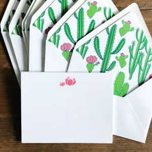 Cactus Card Set with lined envelopes