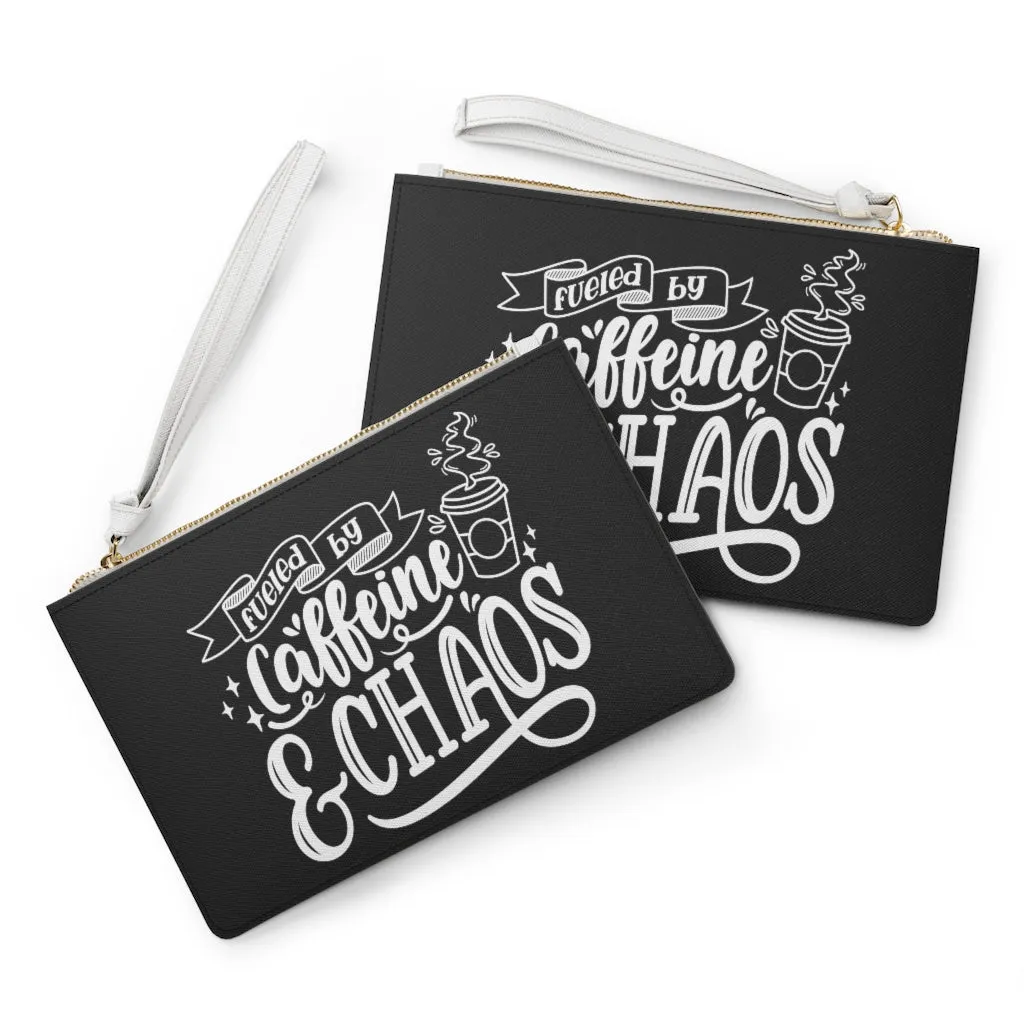 Caffeine & Chaos Clutch Bag