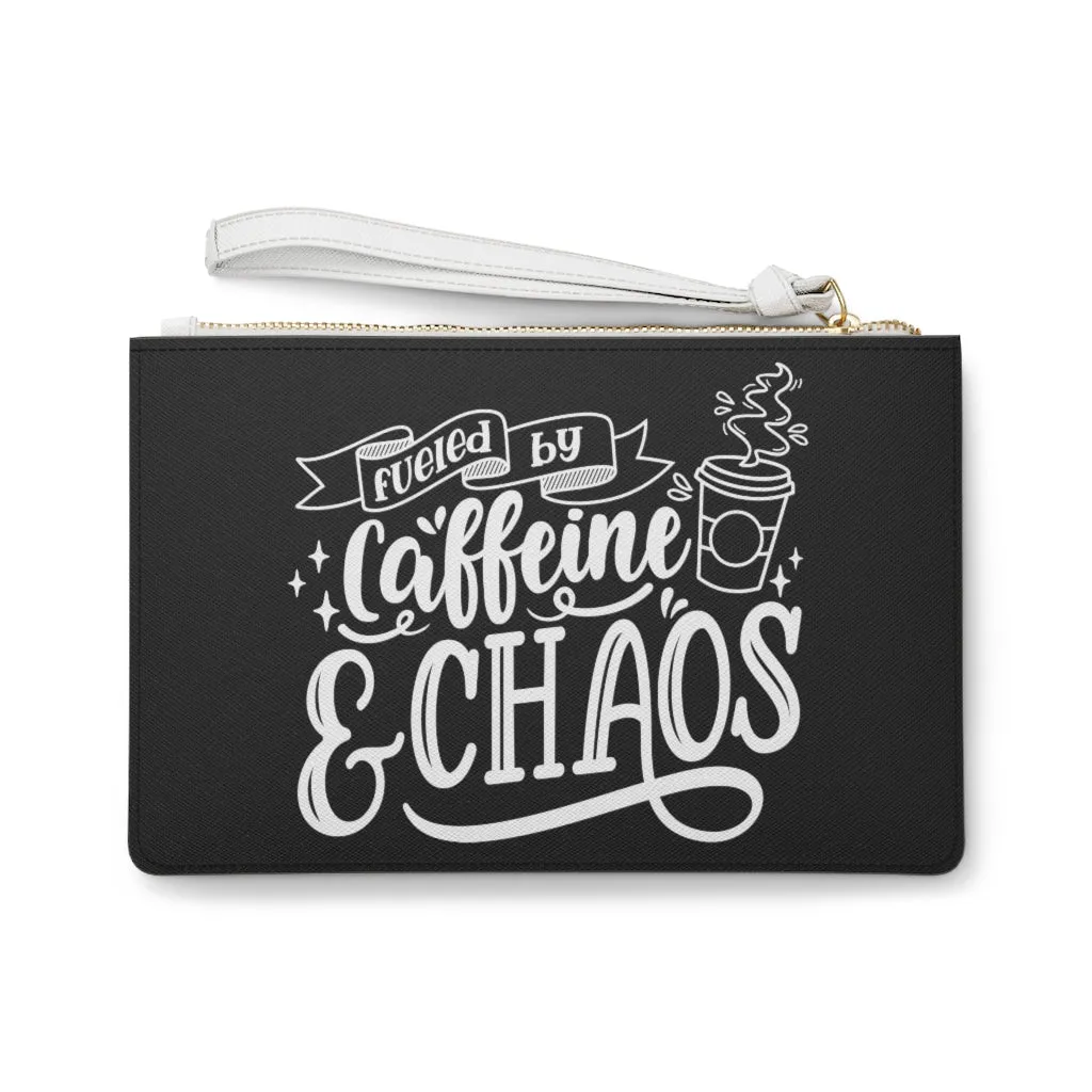 Caffeine & Chaos Clutch Bag