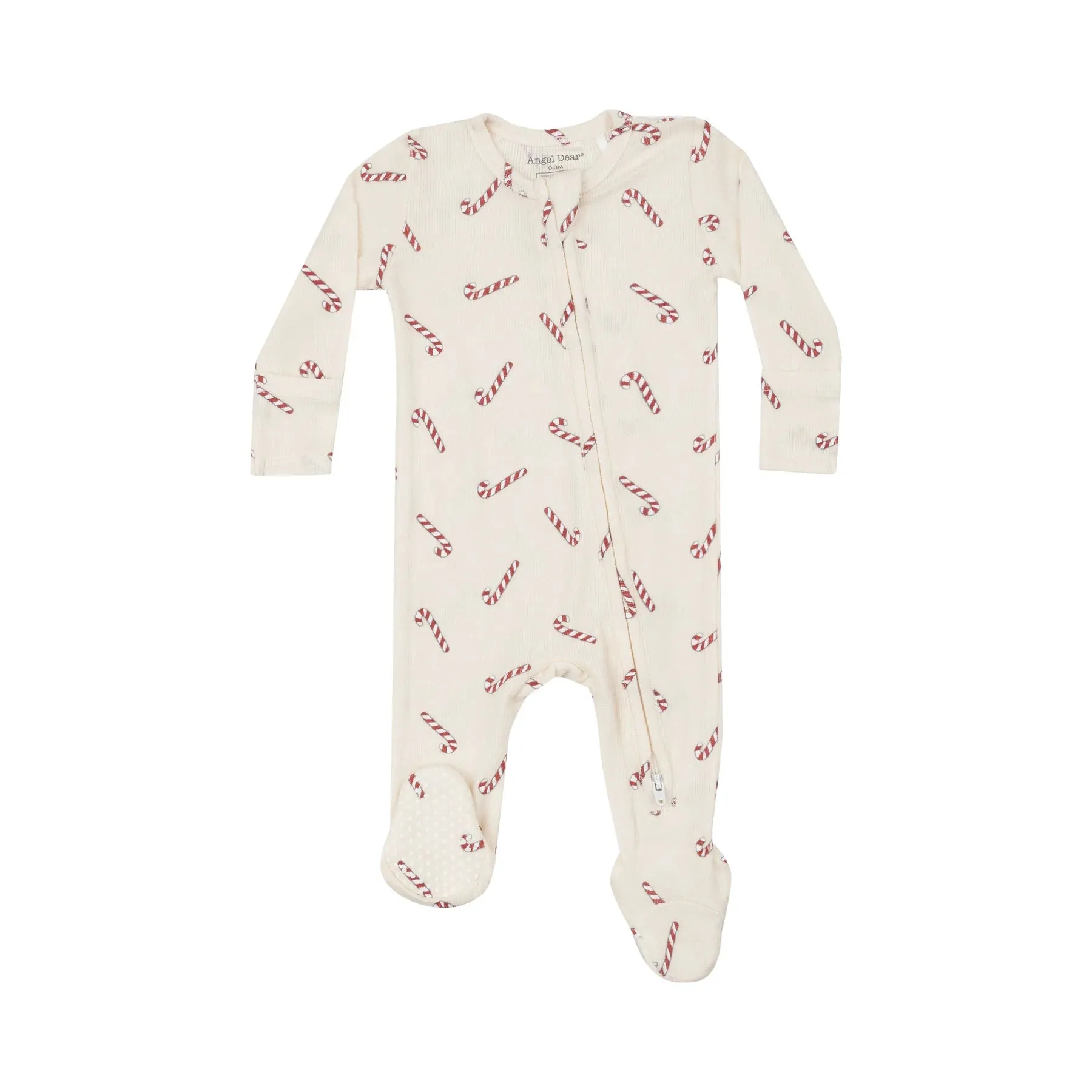 Candy Canes Two Way Zipper Footie