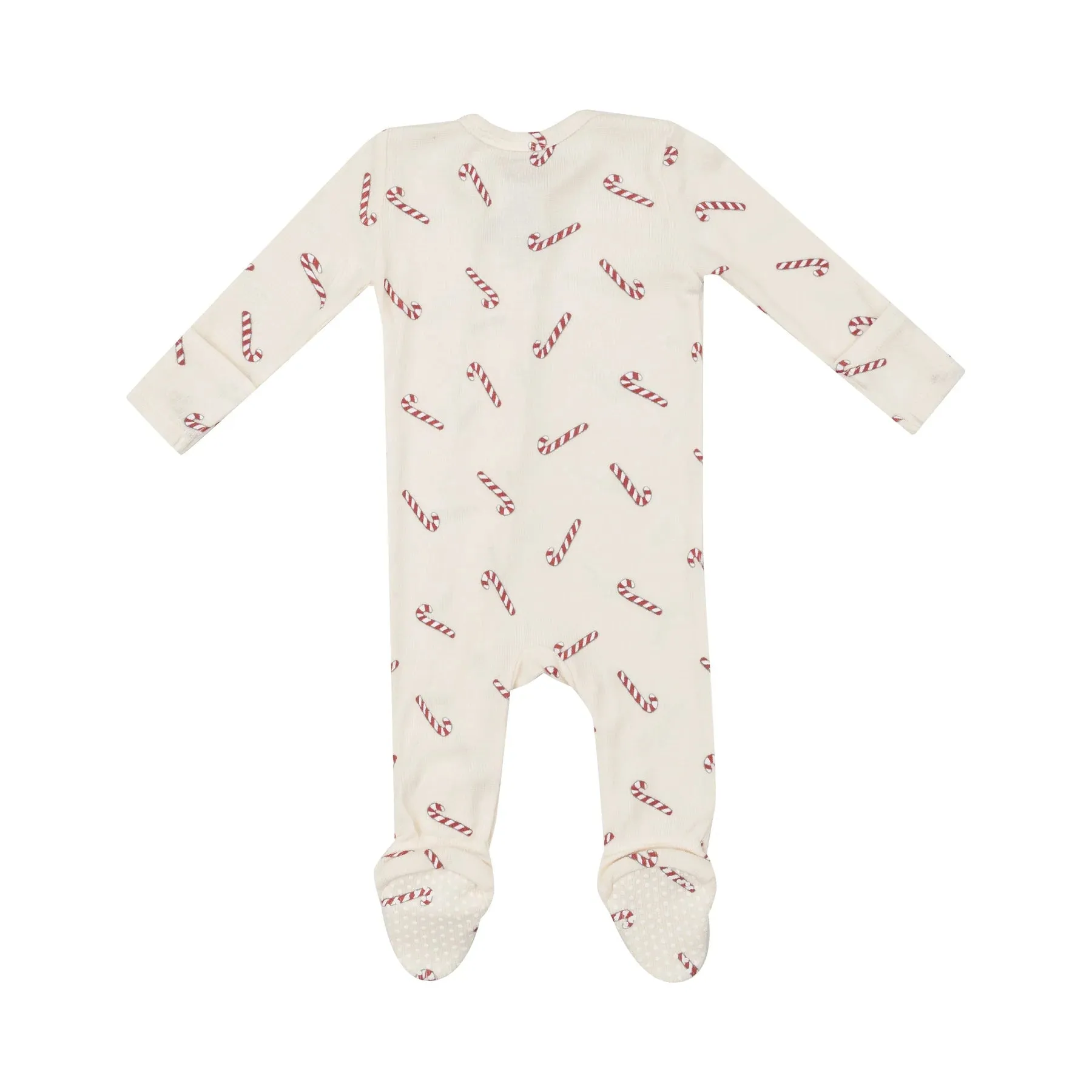 Candy Canes Two Way Zipper Footie