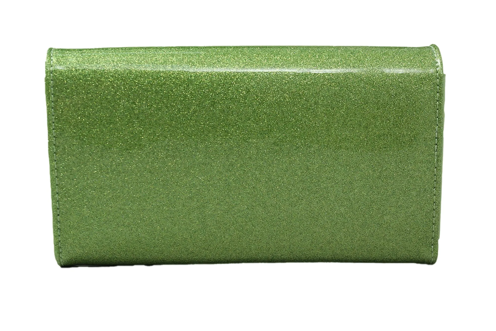 Card Suit Wallet - Envy Green Sparkle