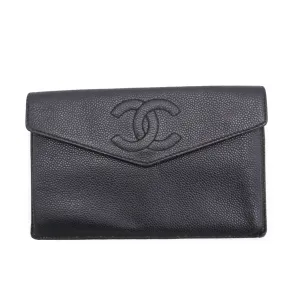 Chanel Caviar Timeless CC Envelope Clutch