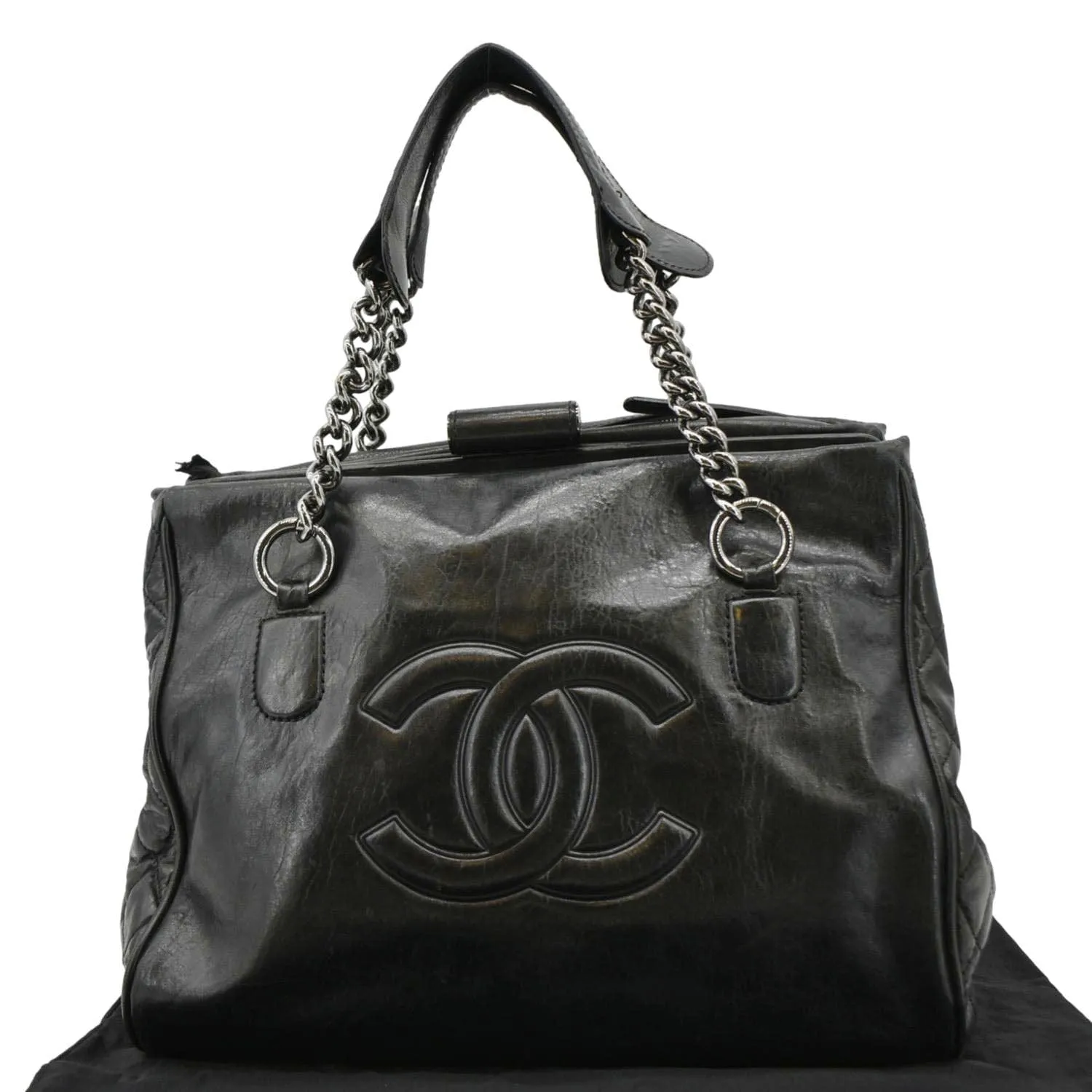 CHANEL Perfect Day Large Leather Tote Bag Black