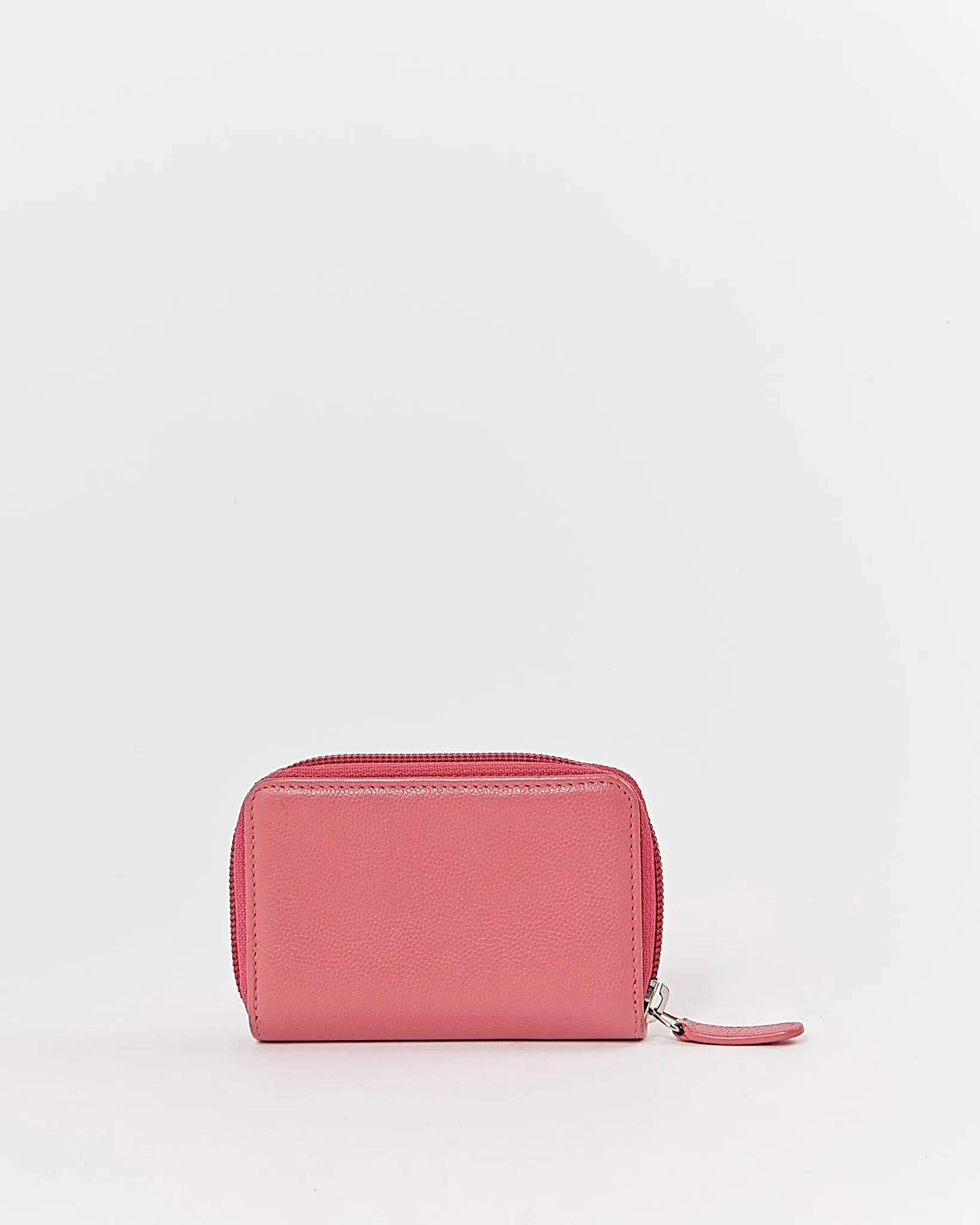 Chanel Pink Caviar Interlocking CC Zippy Wallet