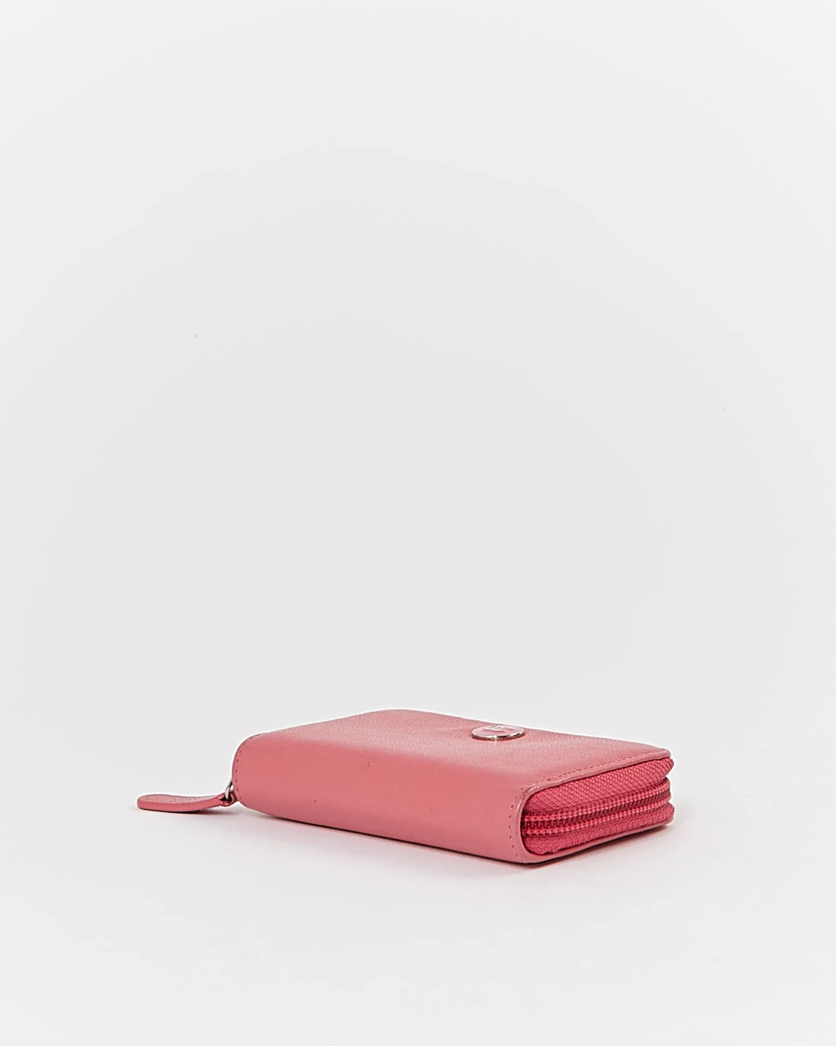 Chanel Pink Caviar Interlocking CC Zippy Wallet