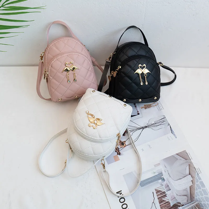 Charming Women's Pretty Rhombus Double Swan Backpacks