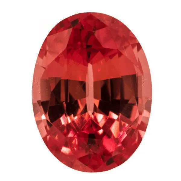 Chatham Lab-Grown Oval Padparadcha Stone Size
