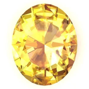 Chatham Lab-Grown Oval Yellow Sapphire Stone Size