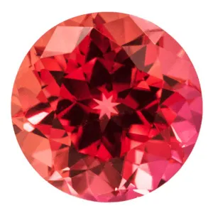 Chatham Lab-Grown Round Padparadcha Stone Size