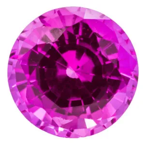 Chatham Lab-Grown Round Pink Sapphire Stone Size